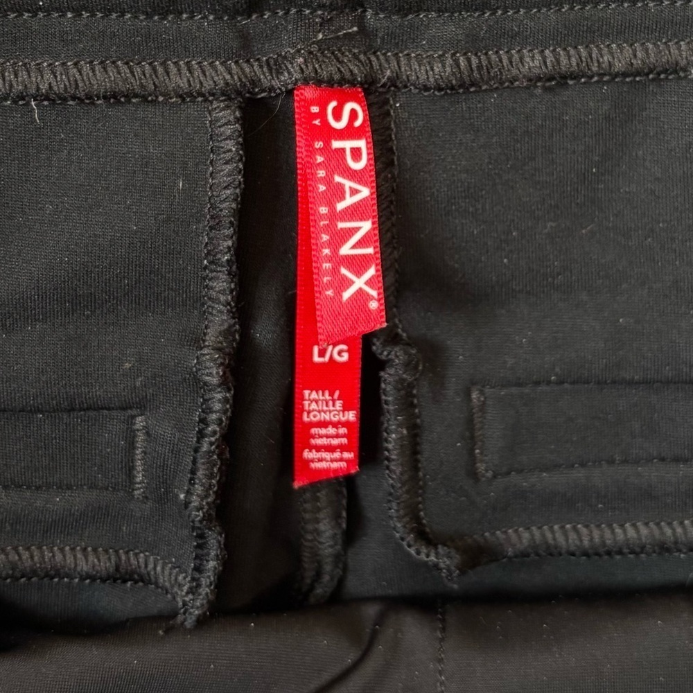 Spanx The Perfect Pant Slim Straight Ponte Knit In Black Size Large Tall 20254T - Picture 6 of 7